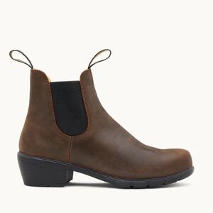 Blundstone Women’s Antique Brown Leather Heeled Boots Series #1673 Sz US 7 NWT